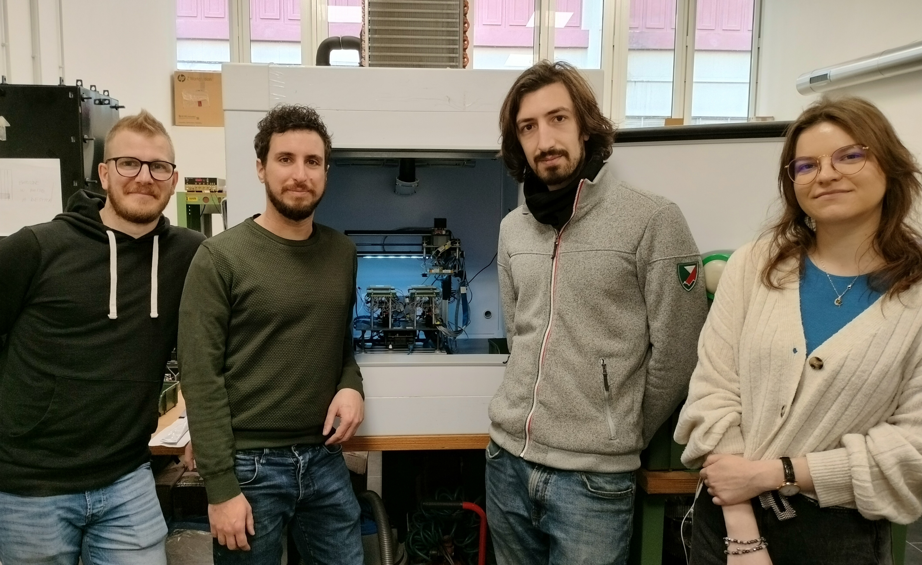 Some people involved in the work: Filippo Errico (INFN researcher), Claudio Quaranta (assegnista Sapienza), Ruben Gargiulo (PhD student Sapienza), Petra Akrap (PhD student Sapienza).