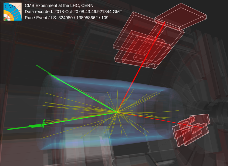 A heavy H -> 4 lepton candidate event.