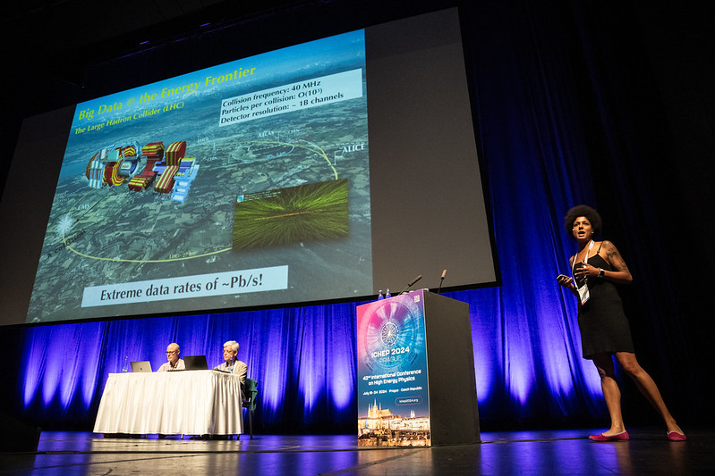 Dr Jennifer Ngadiuba gives a plenary talk at ICHEP 2024