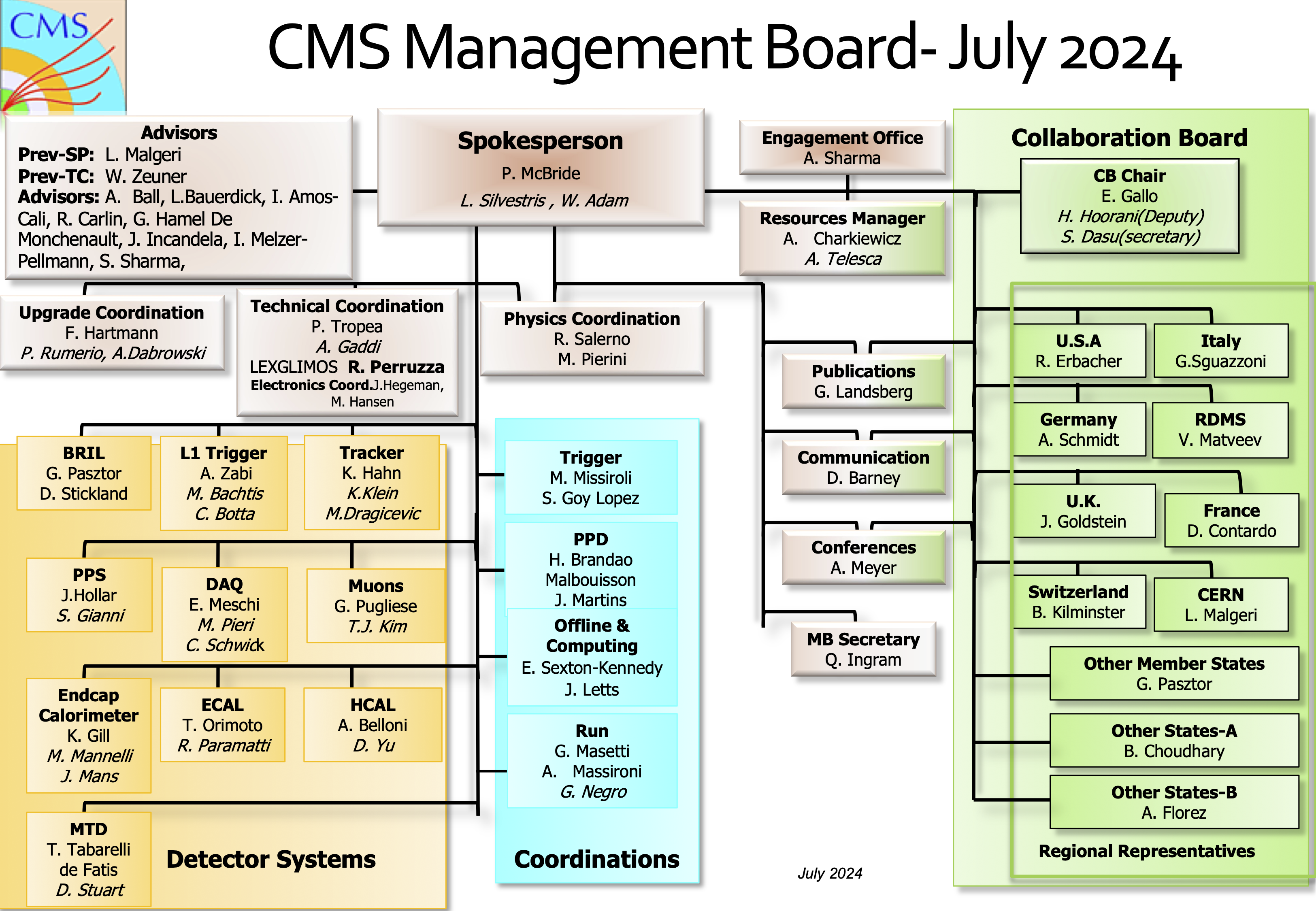 Management Board Organigram July 2024